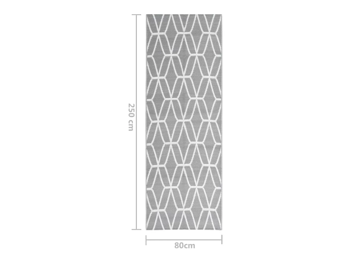 Outlet Garden Furniture Seran Alfombra de exterior ARAKIL 80x250 cm PP Gris