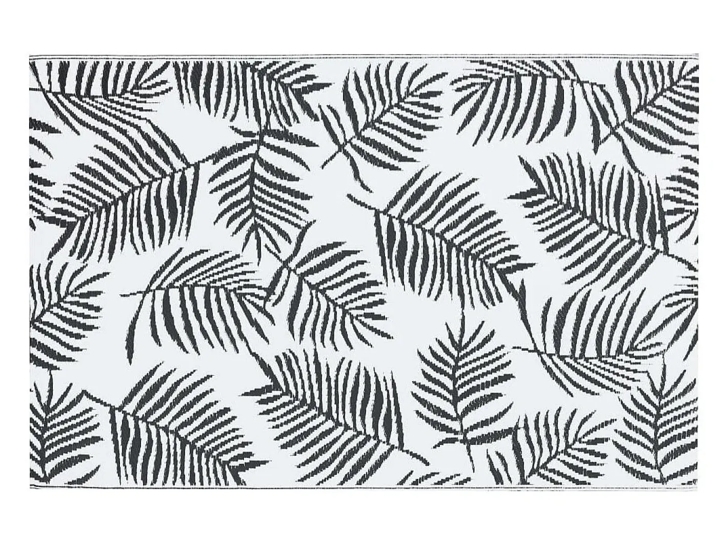 Garden Furniture Seran Alfombra de exterior ARAKIL blanca y negra 190x290 cm PP Blanco New