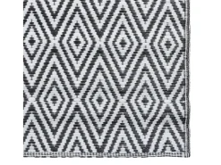 Garden Furniture Seran Alfombra de exterior ARAKIL blanca y negra 190x290 cm PP Blanco New