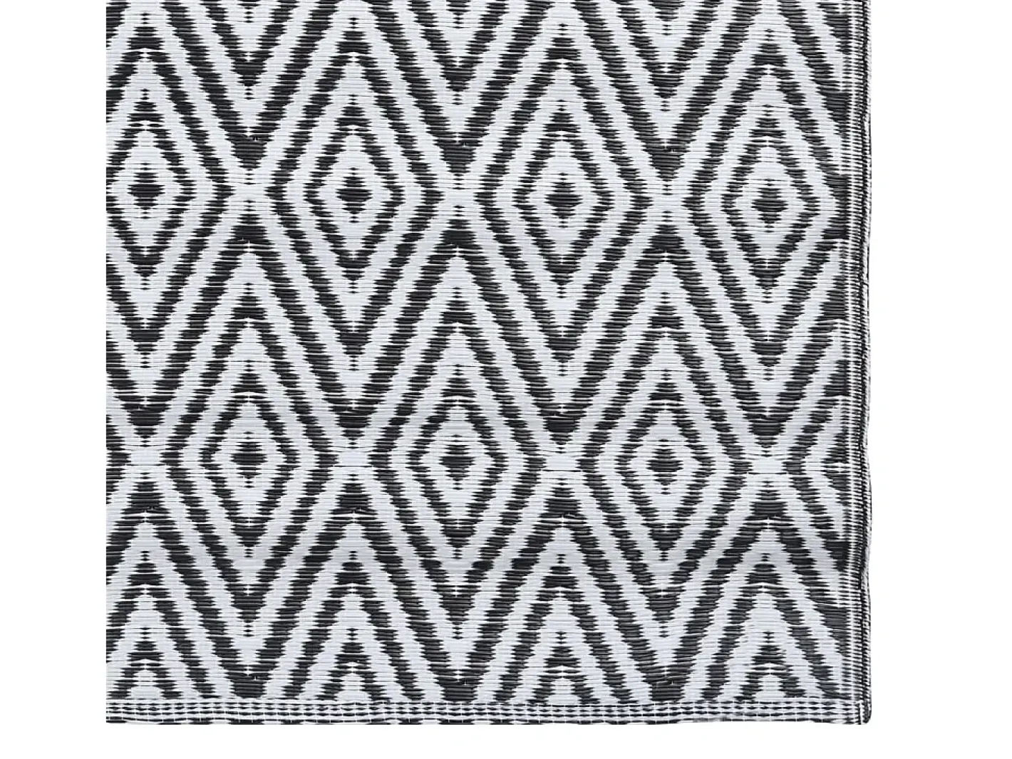 Garden Furniture Seran Alfombra de exterior ARAKIL blanca y negra 190x290 cm PP Blanco New