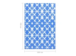 Outlet Garden Furniture Seran Alfombra exterior ARAKIL y blanco 160x230 cm PP Azul