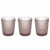 Best Set 3 Vasos Cyclamen 300 cc Diamante Cyclamen en cristal rosa
