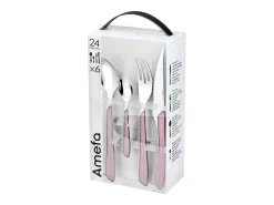 Clearance Amefa Set de 24 cubiertos Eclat acero inoxidable Rosa