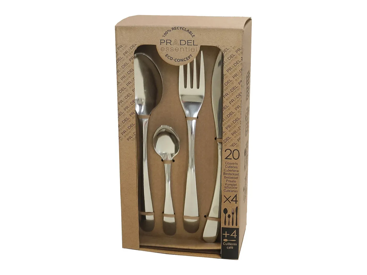 Set de 24 cubiertos Ondine Pradel acero inoxidable Plateado