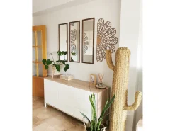 New DECOWOOD Set de 3 Espejo de pared - NOG - Marru00f3n