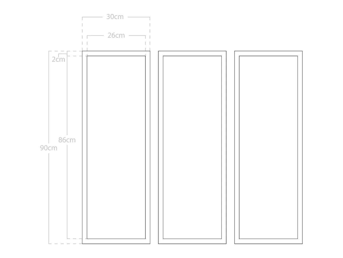 New DECOWOOD Set de 3 Espejo de pared - NOG - Marru00f3n