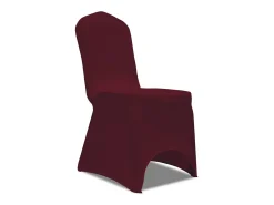 Set de 6 Fundas ajustadas para sillas, color burdeos ES478775 Rojo Clearance