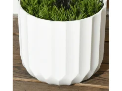 Planta Artificial-Set de 2 plantas de ciprés artificial, de plástico, color , en macetas con musgo decorativo (12x12x90 cm) Verde