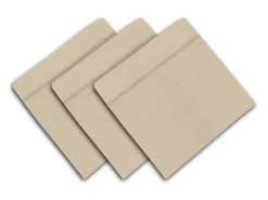 Soleil d'ocre Mantelería-Set de 3 toallas 45x45 cm VENECIA beige, por Topo