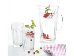 Leonardo Set de 6 vasos y jarra a juego en vidrio . Transparente Sale