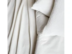 Best Sweeek Set de cama de gasa de algodón Blanco