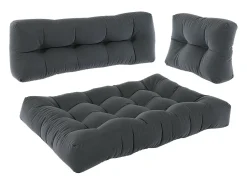 Vicco Ropa De Casa-Set de cojines para paletas antracita 120x15x80 flocken Gris antracita