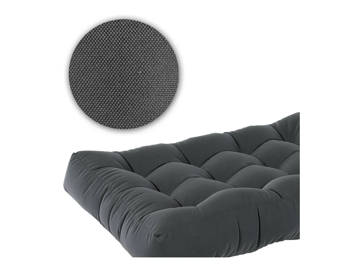 Vicco Set de cojines para paletas antracita 120x80x15 flocken Gris antracita Online