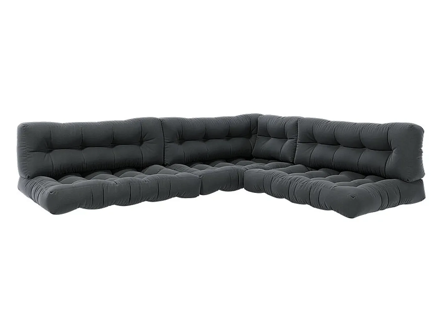 Vicco Set de cojines para paletas antracita 120x80x15 flocken Gris antracita Hot