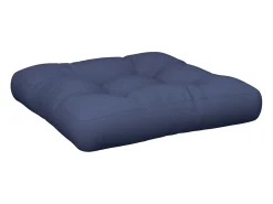 Clicnbuy Ropa De Casa-Set de cojines para sofá de palets tela marino 60x40x12 cm Azul
