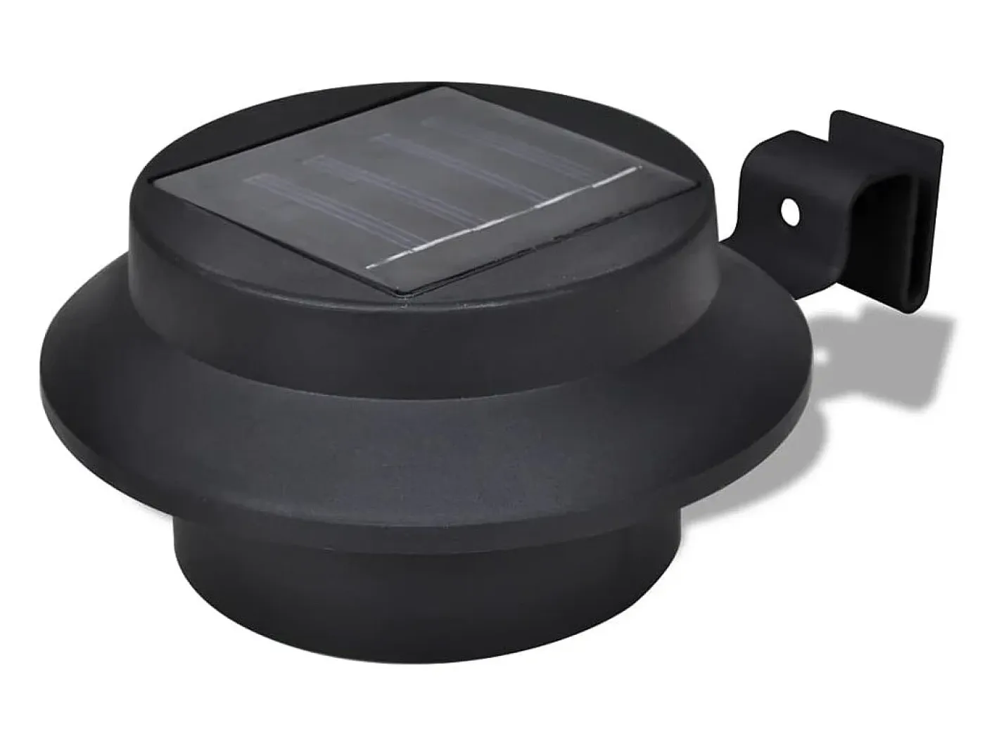 Best Set de lámparas solares de exterior para valla 6 piezas ES237011 Negro