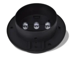 Best Set de lámparas solares de exterior para valla 6 piezas ES237011 Negro