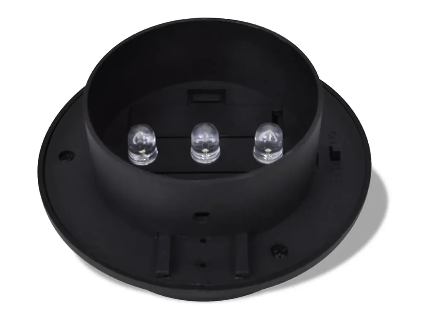 Best Set de lámparas solares de exterior para valla 6 piezas ES237011 Negro