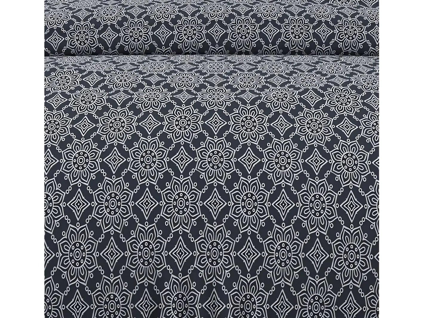Soleil d'ocre Ropa De Cama-Set funda nórdica de algodón 57 hilos 240x220 cm ESMERALDA marine Azul