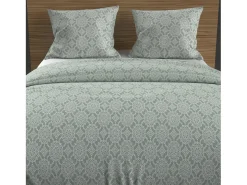 Soleil d'ocre Ropa De Cama-Set funda nórdica de algodón 57 hilos 240x220 cm ESMERALDA Verde