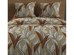Online Soleil d'ocre Set funda nórdica de algodón 57 hilos 260x240 cm mostaza TOGO Amarillo