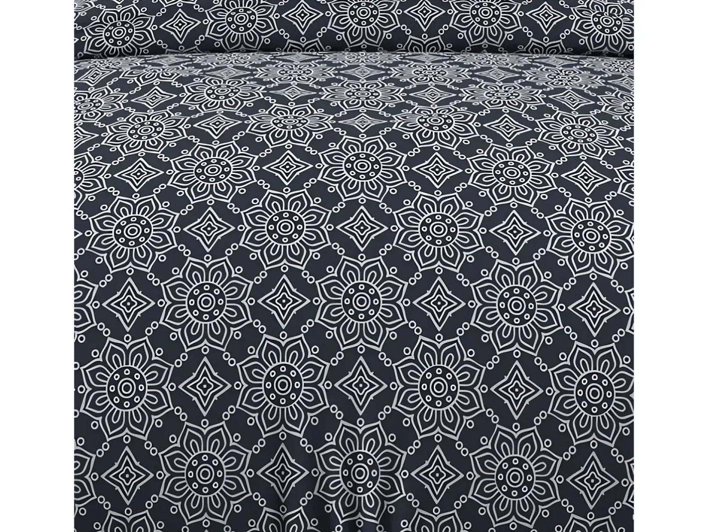 Soleil d'ocre Set funda nórdica de algodón 57 hilos 140x200 cm ESMERALDA marine Azul