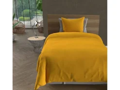 Soleil d'ocre Set funda nórdica de microfibra lavada 240x220 cm mostaza BOHEME, por Intemporel Amarillo Best