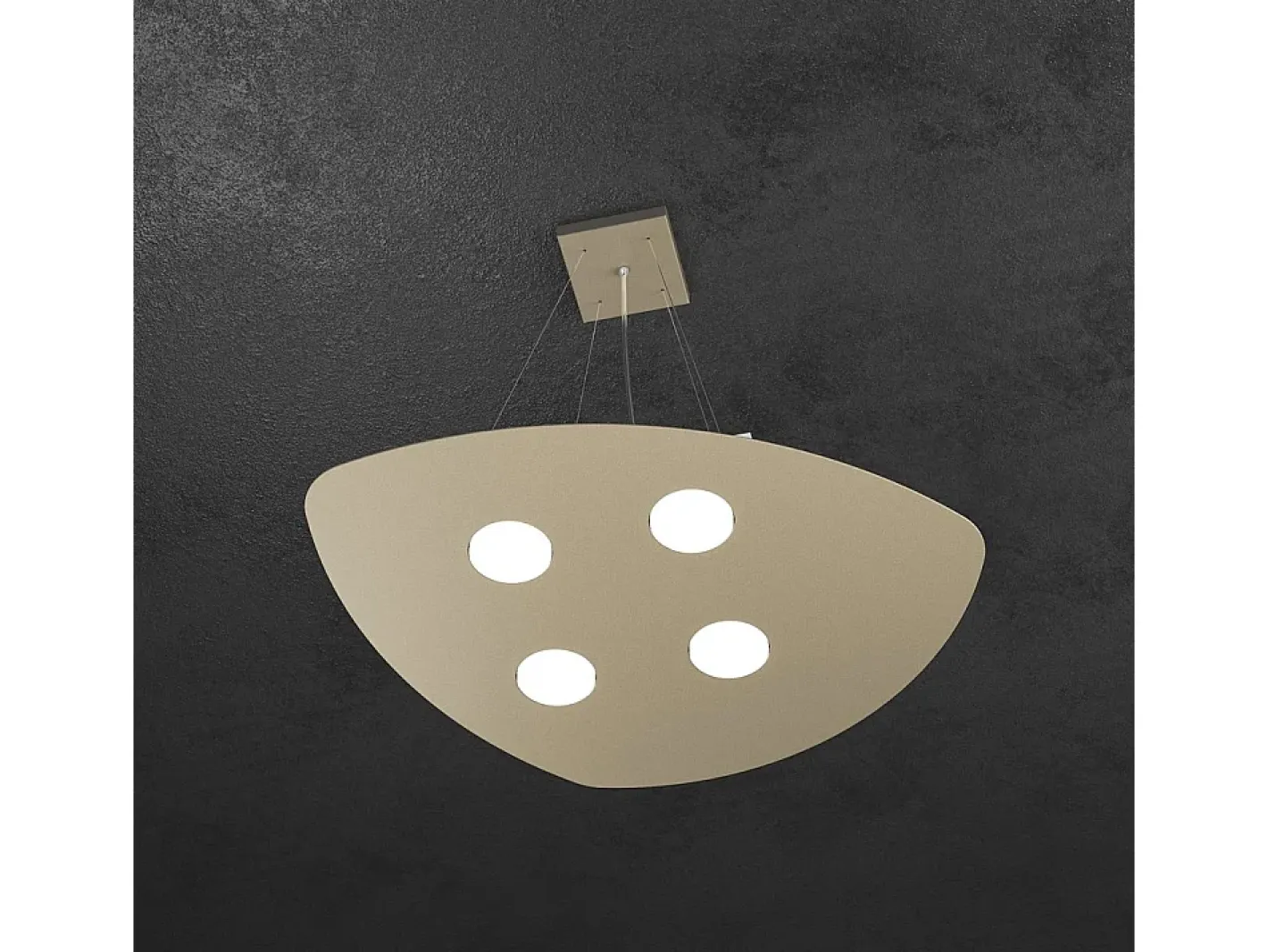 Shape Sospensione 4 Luci Sabbia Marru00f3n Discount