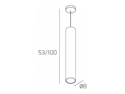 Sale Shape Sospensione Tubo H.50 1 Luce Bianco Blanco