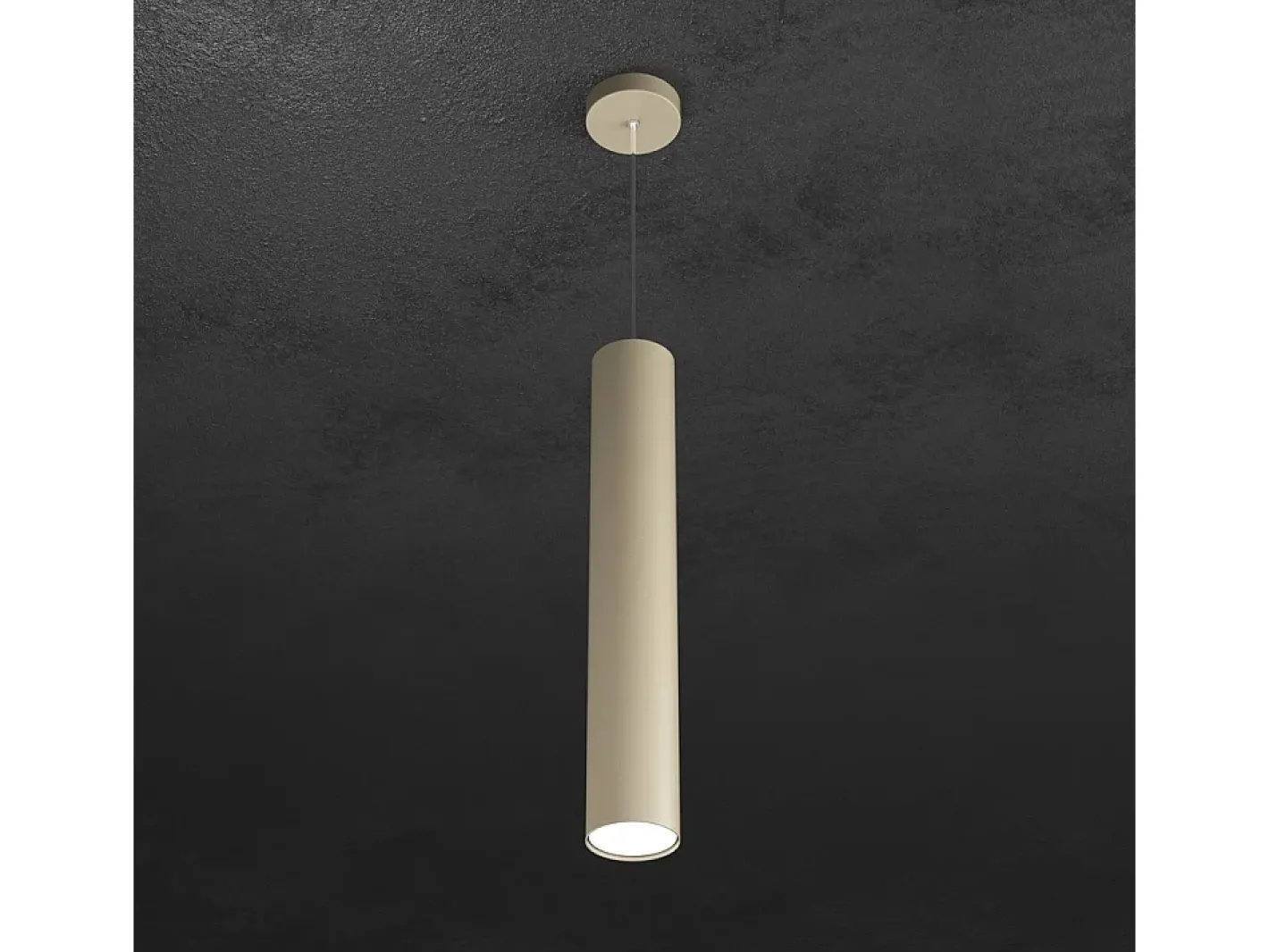 Outlet Shape Sospensione Tubo H.50 1 Luce Sabbia Marru00f3n