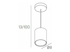 Shape Sospensione Tubo H.10 1 Luce Bianco Blanco Outlet