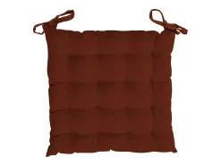 Soleil d'ocre Silla acolchada de algodón 40x40x5 cm PANAMA ladrillo, por Rojo