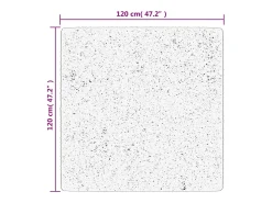 Discount Garden Furniture Sinto Alfombra de pelo corto OVIEDO 120x120 cm Beige