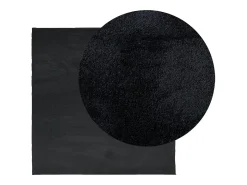 Online Garden Furniture Sinto Alfombra de pelo corto OVIEDO 200x200 cm Negro