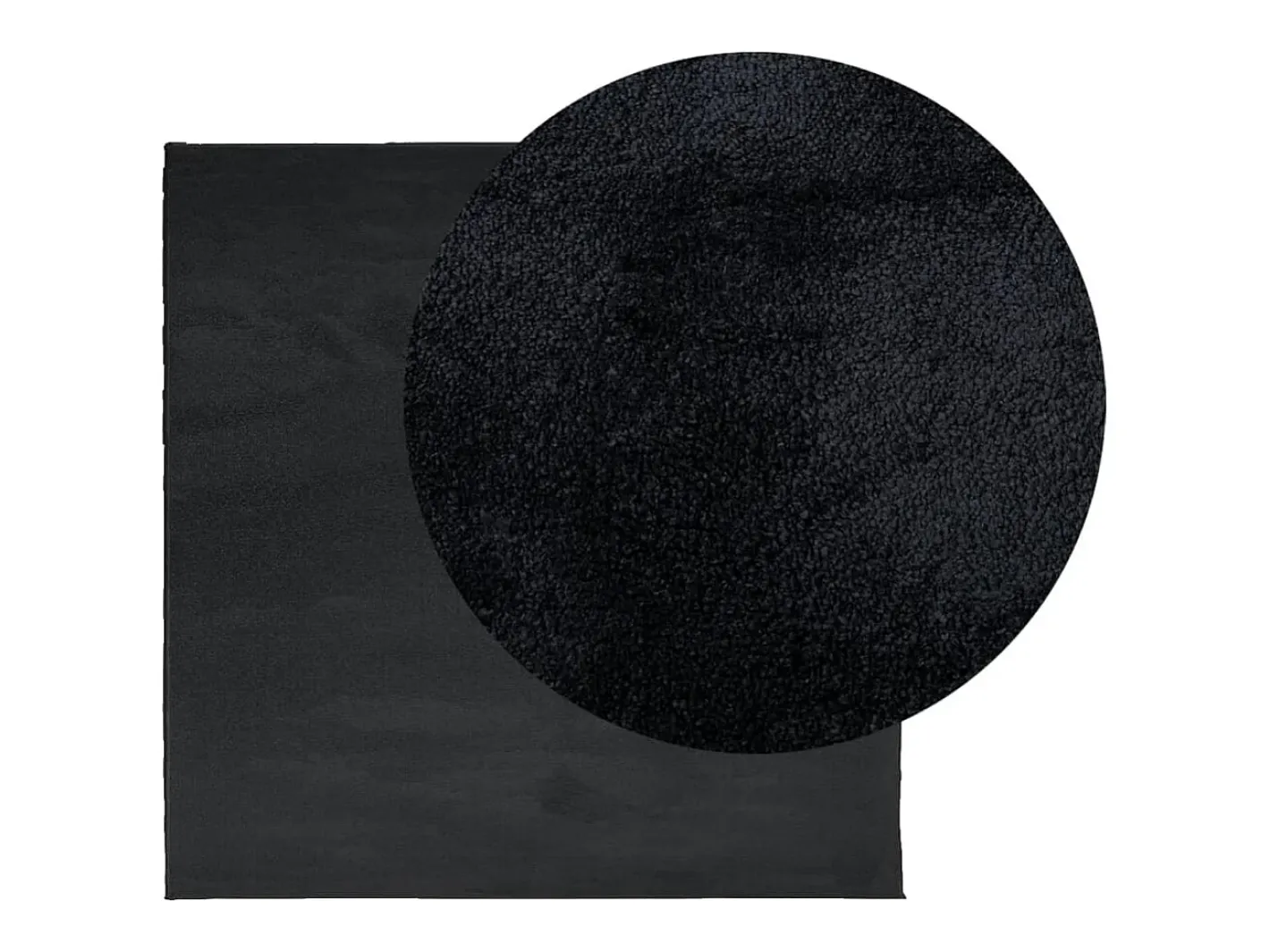 Online Garden Furniture Sinto Alfombra de pelo corto OVIEDO 200x200 cm Negro