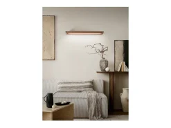 Aplique Para Pared-Slim - Aplique LED de pared de 24 W, CCT 2700K-4000K, L.79,2 cm, Orientable, 1920 lm, IP20 - Perenz - Marrón metalizado Marru00f3n