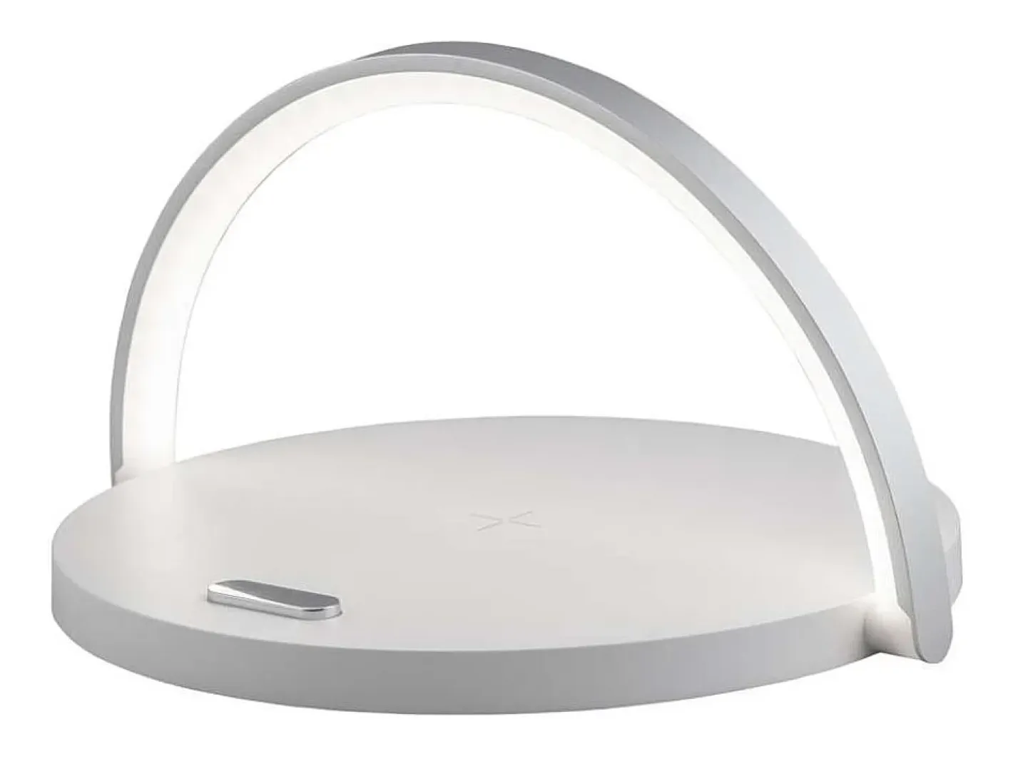 Lámpara De Mesa-Sobremesa con cargador modelo Luxo acabado 10cm(alto) 20 cm(ancho) 20 cm (fondo) Blanco