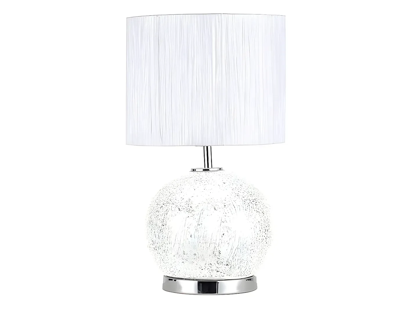 AKUNADECOR Sobremesa Con Pantalla Y Base Con Led Secoya Cromo Plateado Discount