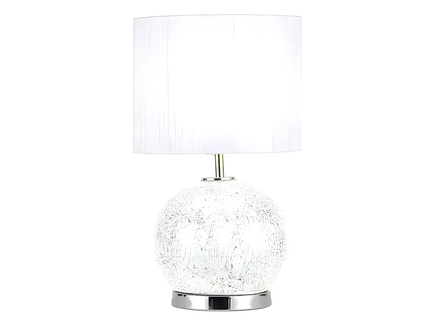 AKUNADECOR Sobremesa Con Pantalla Y Base Con Led Secoya Cromo Plateado Discount
