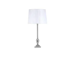 AKUNADECOR Sobremesa Cromo Con Pantalla Blanca Modelo Roble 60 Cm Plateado Outlet