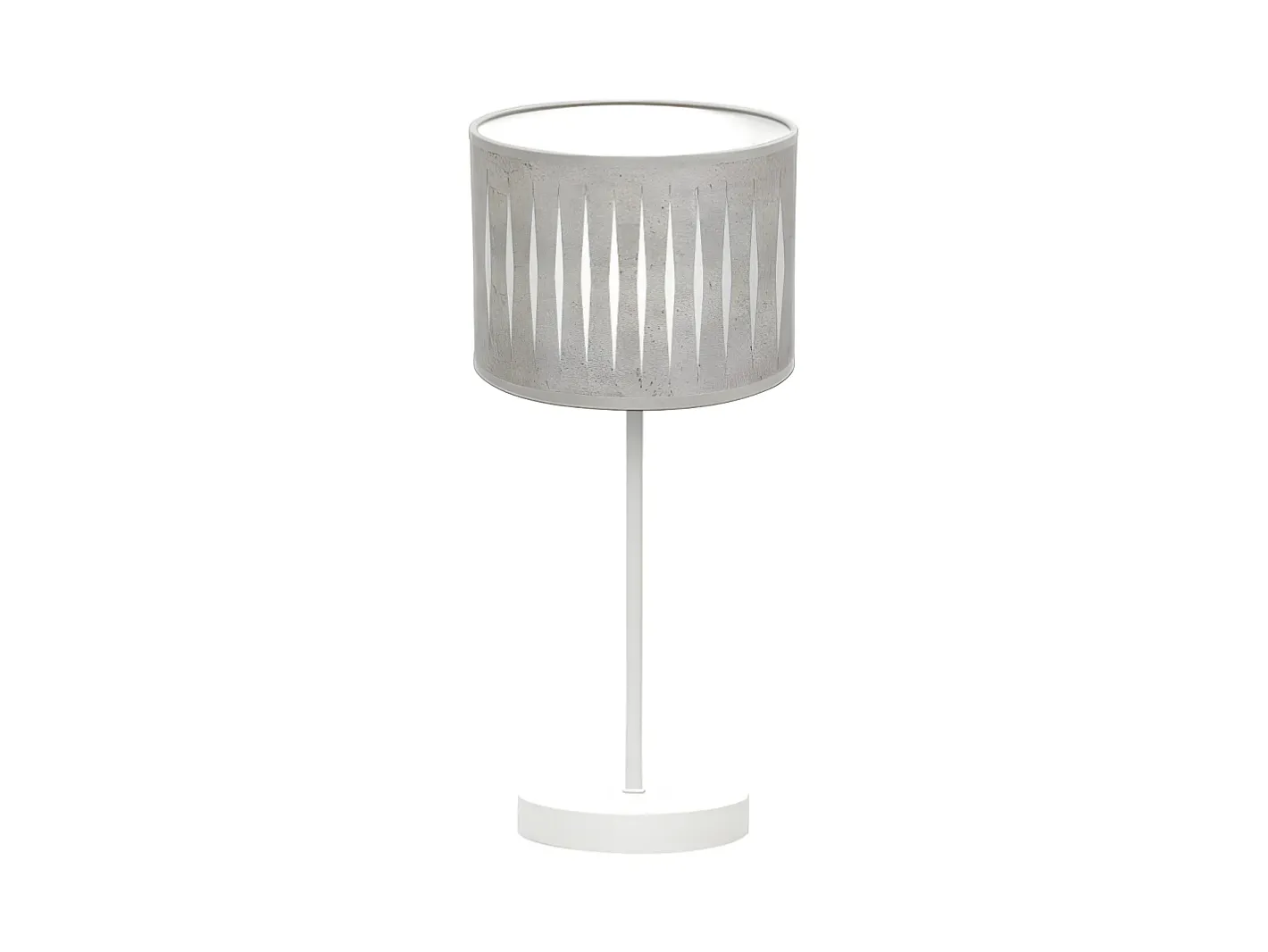 AKUNADECOR Lámpara De Mesa-Sobremesa En Color Gris/cemento/ Modelo Piron Blanco