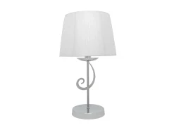 Online AKUNADECOR Sobremesa Luxor 1xe14 Cromo Pant. Blanca 45x25x25 Cm Plateado