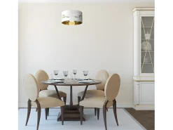 AKUNADECOR Sobremesa Marron Modelo Niebla Con Pantalla Metal Marru00f3n Best
