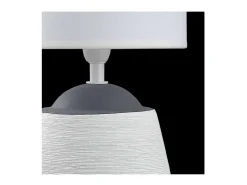 Lámpara De Mesa-Sobremesa modelo Albany acabado /blanco, 30m(alto) 16(ancho) 16(fondo. Gris