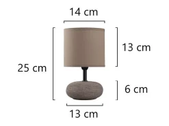 Lámpara De Mesa-Sobremesa modelo Bloson acabado marrón, 24m(alto) 14(ancho) 14(fondo. Marru00f3n