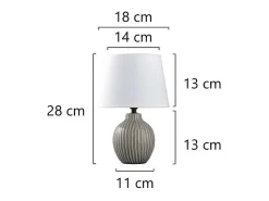Sobremesa modelo Farlan acabado , 28cm(alto) 18cm(ancho) 18cm(fondo. Gris Online