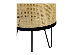 Lámpara De Mesa-Sobremesa modelo Polo acabado rejilla marrón, 29cm(alto) 15cm(ancho) 15cm(largo) Marru00f3n