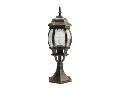 AKUNADECOR Iluminación Exterior-Sobremuro Para Exterior Aluminio Caelum Dorado Ip44 Negro