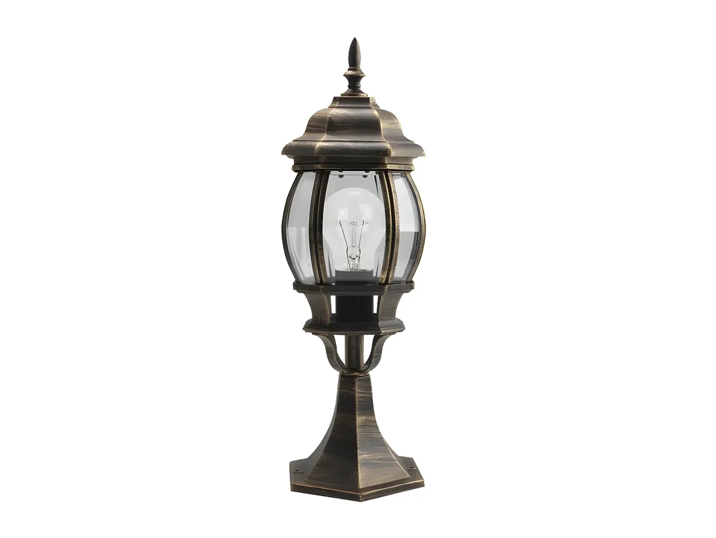 AKUNADECOR Iluminación Exterior-Sobremuro Para Exterior Aluminio Caelum Dorado Ip44 Negro
