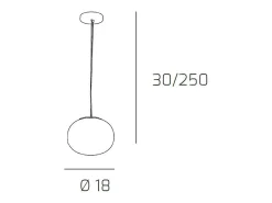 Soft Sospensione D.18 Cm. 1 Luce Plateado